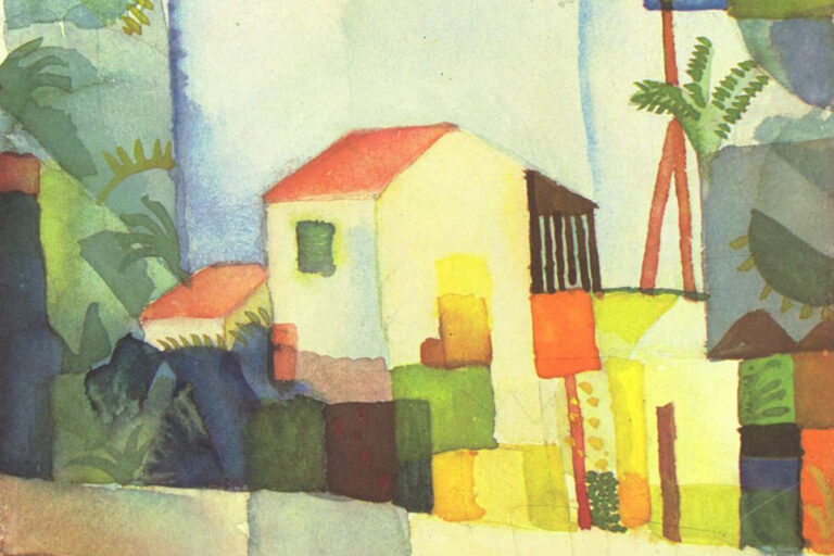 August Macke: Helles Haus, 1914
