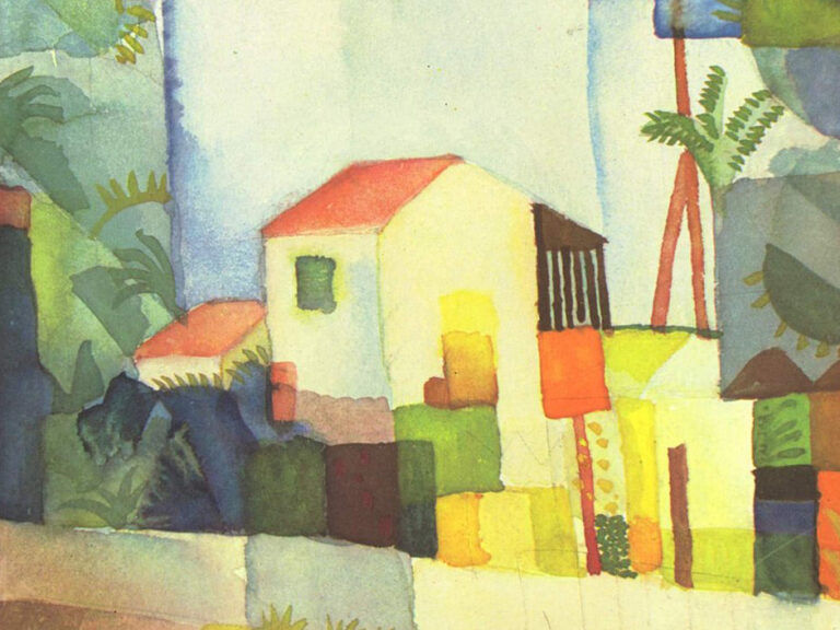 August Macke: Helles Haus, 1914 August Macke: Helles Haus, 1914
